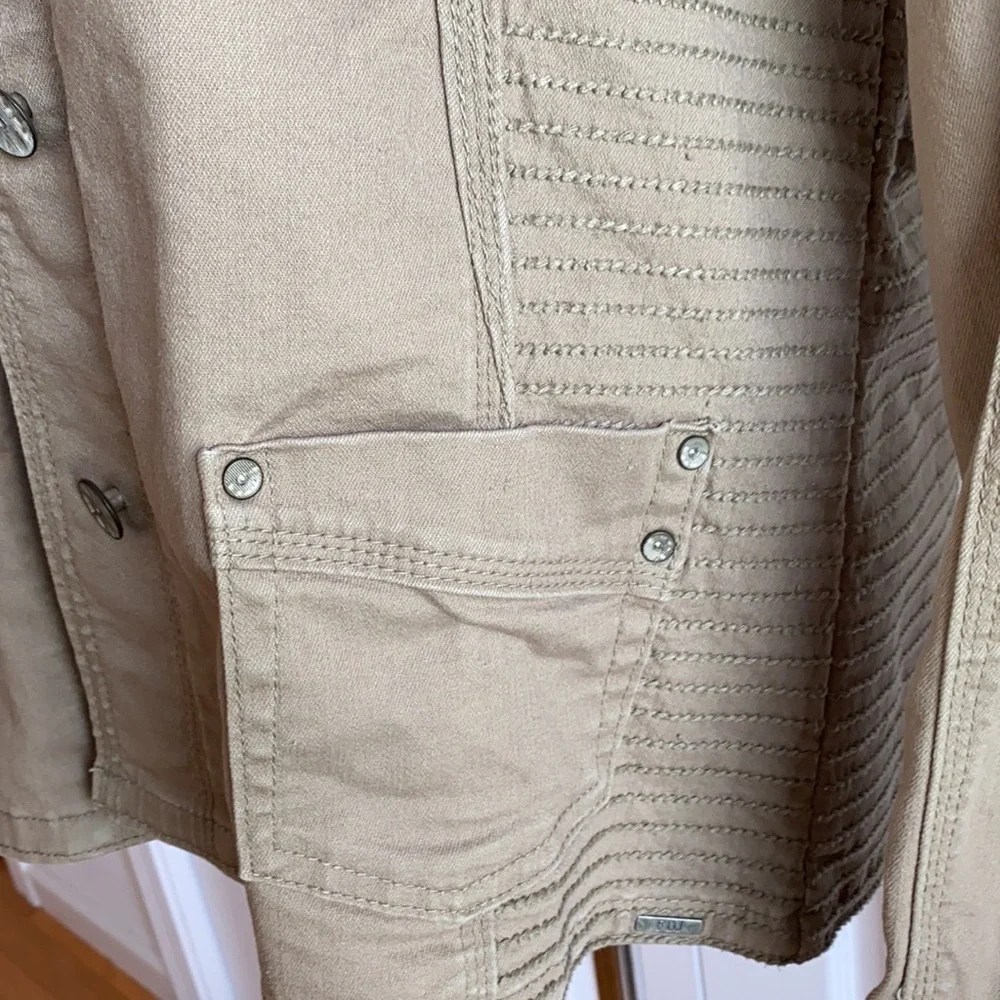 FDJ Tan/Khaki Button Jacket Size Large